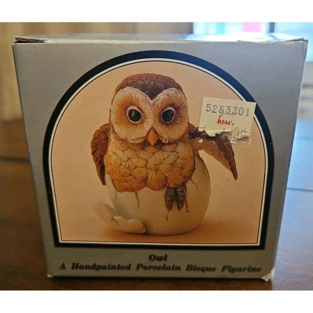 Vintage Andrea by Sadek Owl hatchling, quality porcelain #8618 1990 Japan 3